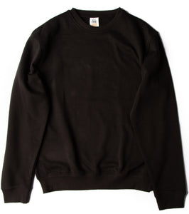 HERO-1020 Unisex Blank Crewneck Sweatshirt - Black