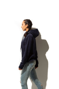 HERO-2020 Unisex Blank Hoodie - Navy Blue