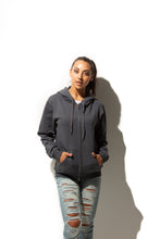 Load image into Gallery viewer, HERO-3020 Unisex Full Zip Hoodie - Dark Heather