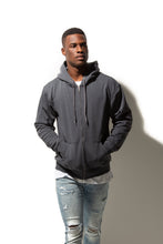 Load image into Gallery viewer, HERO-3020 Unisex Full Zip Hoodie - Dark Heather