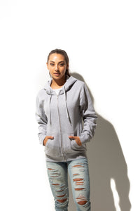 HERO-3020 Unisex Full Zip Hoodie - Sport Grey