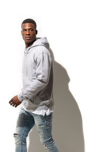 HERO-3020 Unisex Full Zip Hoodie - Sport Grey