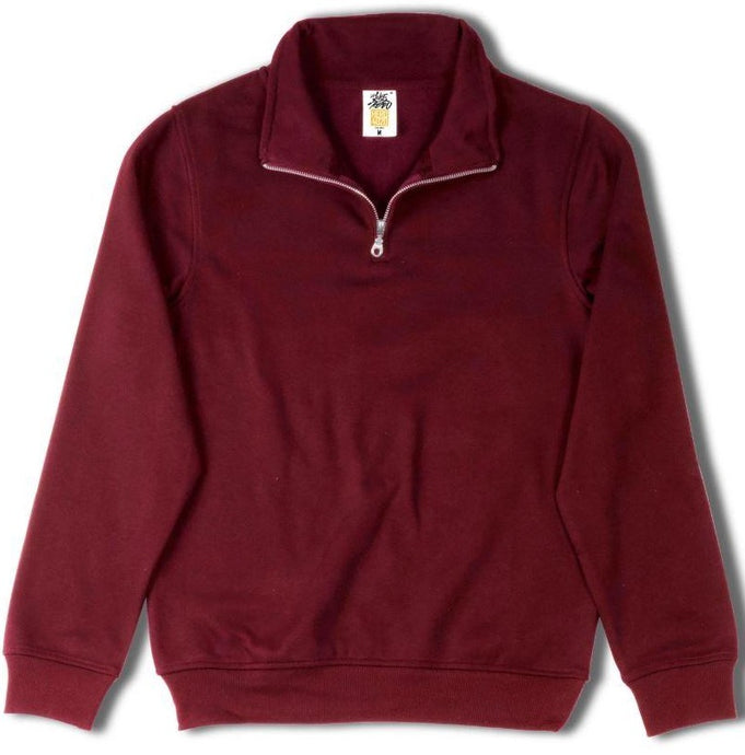 Hero-4020 Unisex Quarter Zip Sweatshirt - Maroon